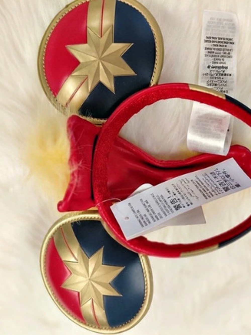 Disney Captain Marvel Ear Headband with Mohawk Red & Blue